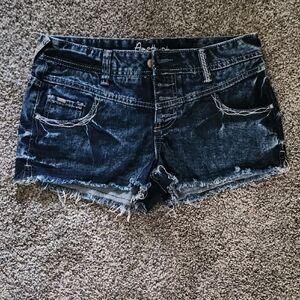 Amethyst Jeans Blue Distressed Jean Shorts